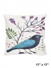 Double Sided Bird Print Cushion & Filler